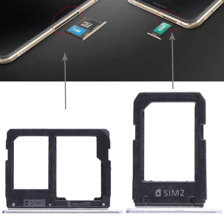 Vassoio SIM e MicroSD per Samsung Galaxy A5/A7 2016 - immagine 7