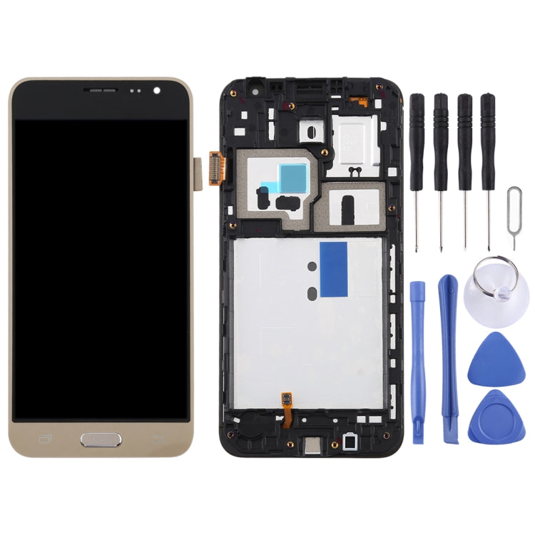 Schermo LCD in materiale TFT e digitalizzatore assemblaggio completo con cornice per Galaxy J3 (2016) / J320F, For Galaxy J3 (2016) (TFT Material), For Galaxy J3 (2016) with Frame,TFT