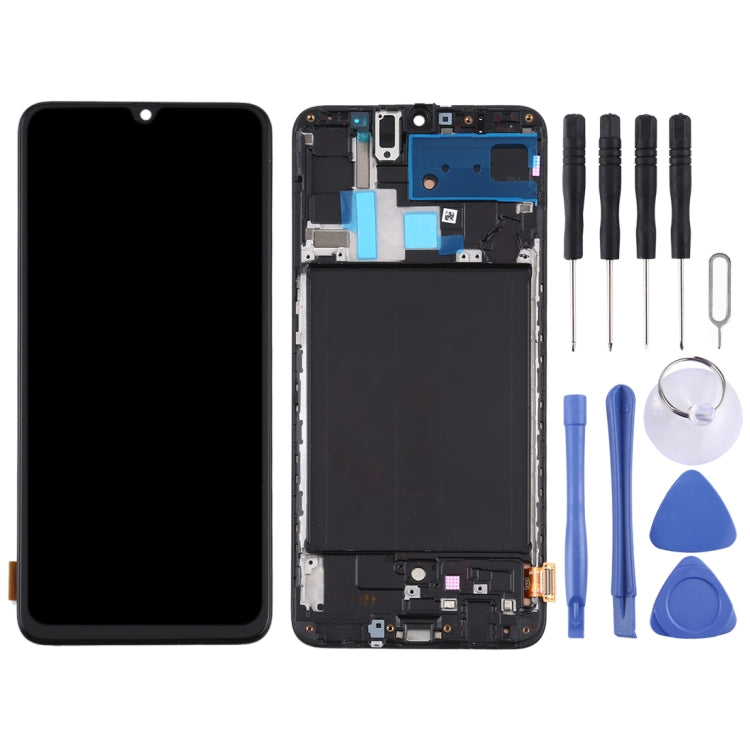 Display LCD TFT con touch e cornice per Samsung Galaxy A70 - immagine 2