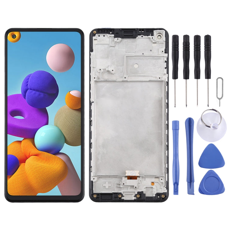 Schermo LCD con touch e cornice per Samsung Galaxy A21s