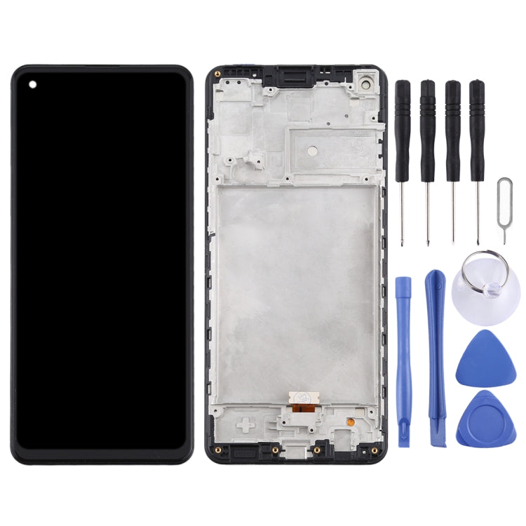 Schermo LCD con touch e cornice per Samsung Galaxy A21s - immagine 2