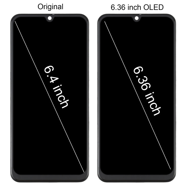 Schermo OLED completo con cornice per Samsung Galaxy A50