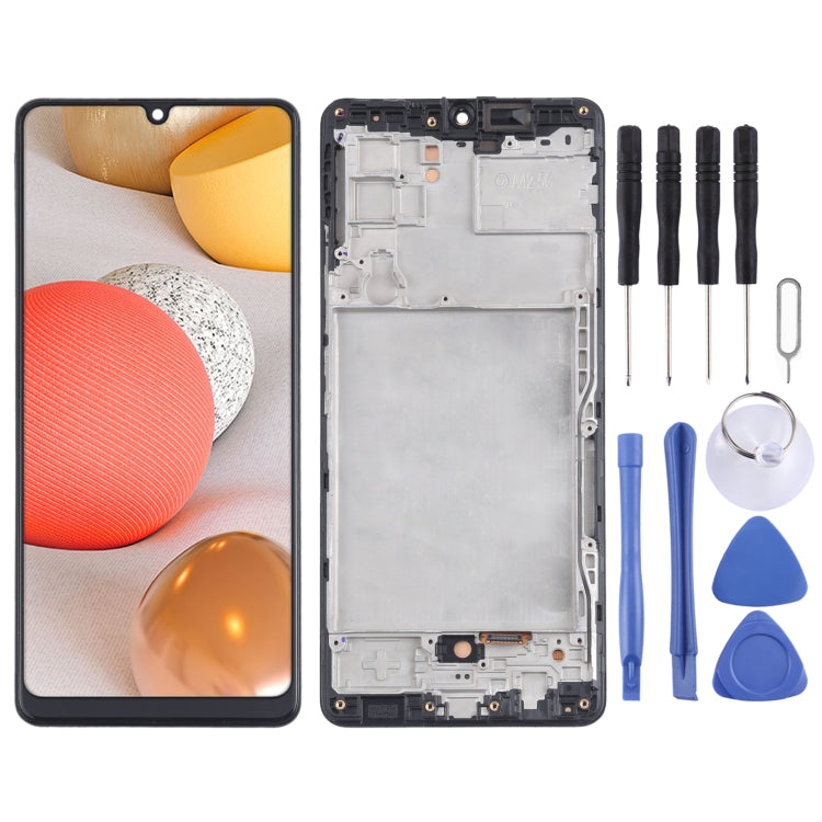 Schermo LCD TFT con cornice per Samsung Galaxy A42 5G