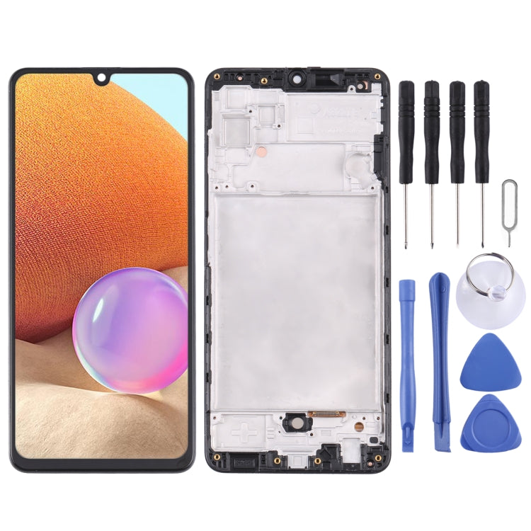 Schermo LCD originale con cornice per Samsung Galaxy A32 4G