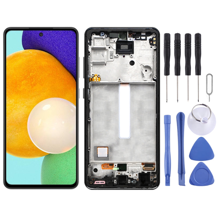Schermo LCD e digitalizzatore con cornice per Samsung Galaxy A52