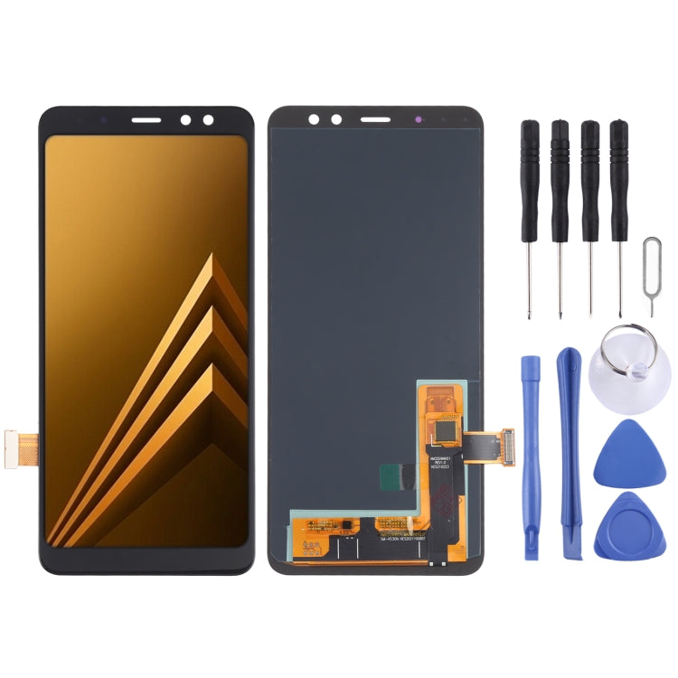 Schermo OLED completo con digitalizzatore per Samsung Galaxy A8 2