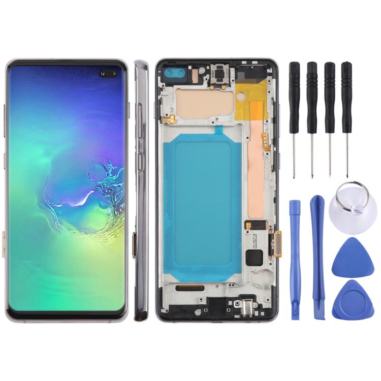 Schermo LCD TFT con cornice per Samsung Galaxy S10+ 6.38"