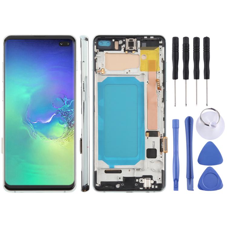 Schermo LCD TFT con cornice per Samsung Galaxy S10+ 6.38"