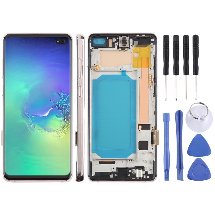 Schermo LCD TFT con cornice per Samsung Galaxy S10+ 6.38"
