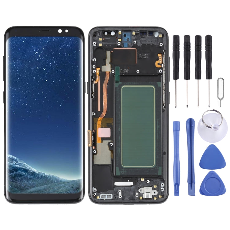 Schermo LCD OLED con cornice per Samsung Galaxy S8 SM-G950