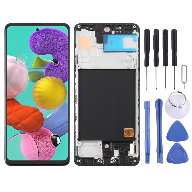 Schermo LCD con touch e cornice per Samsung Galaxy A51 4G
