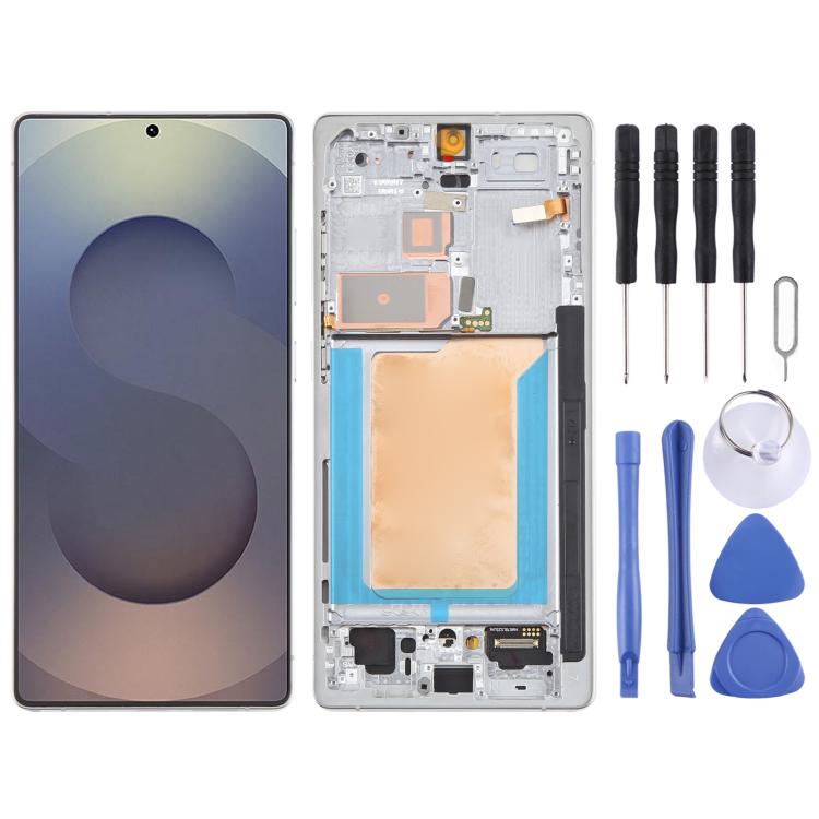 Schermo OLED LCD con cornice per Samsung Galaxy S25 Ultra