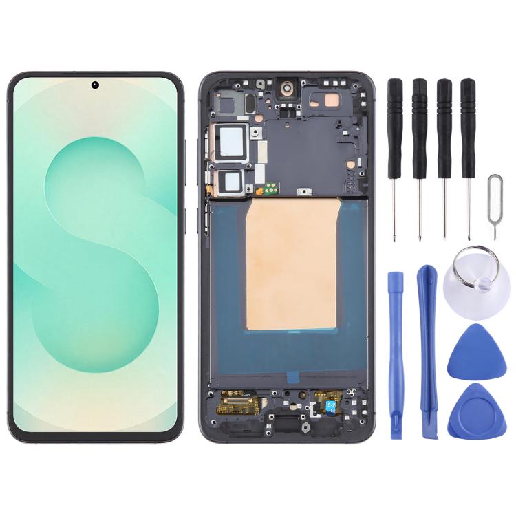 Schermo OLED completo con cornice per Samsung Galaxy S25+
