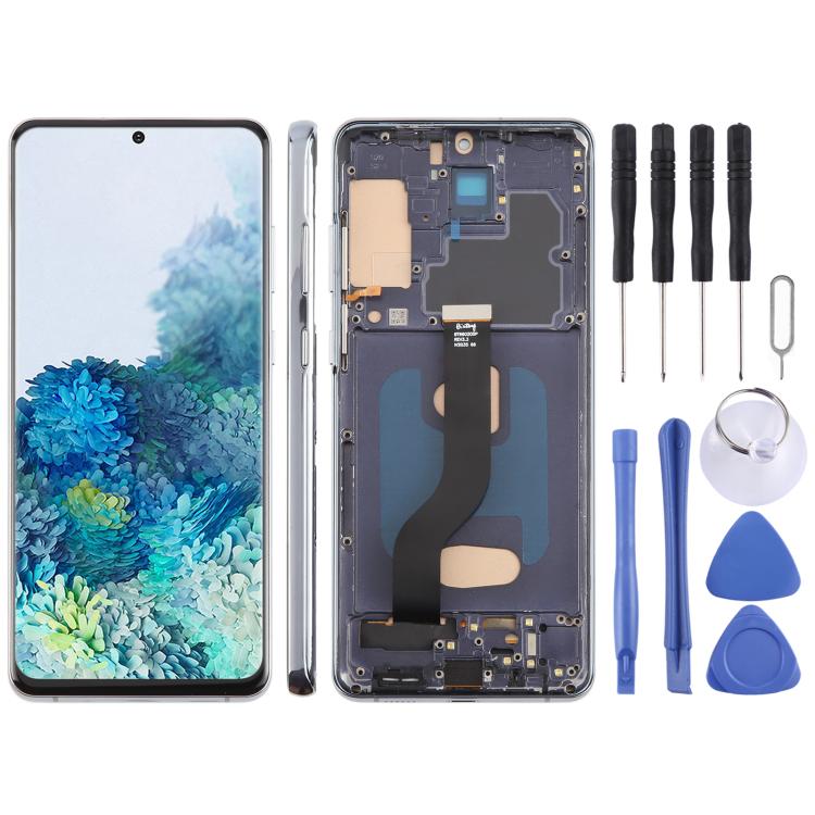 Schermo TFT LCD con cornice per Samsung Galaxy S20+ 6,58"