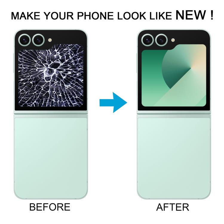 Schermo LCD secondario Samsung Galaxy Z Flip6 con touch e copertura fotocamera - immagine 7