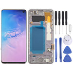 Schermo OLED LCD con cornice per Samsung Galaxy S10 SM-G973