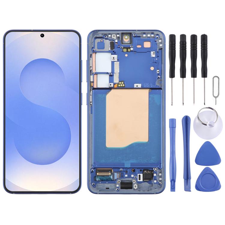 Schermo OLED LCD con cornice per Samsung Galaxy S25 SM-S931B