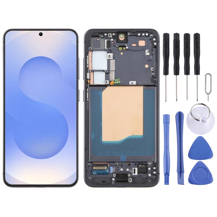 Schermo LCD digitalizzatore con cornice per Samsung Galaxy S25