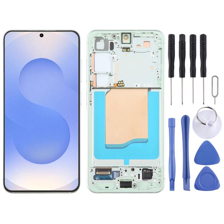 Schermo LCD digitalizzatore con cornice per Samsung Galaxy S25