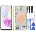 For Galaxy A35 SM-A356B incell LCD Screen Digitizer Full Assembly with Frame, Not Supporting Fingerprint Identification, For Samsung Galaxy A35