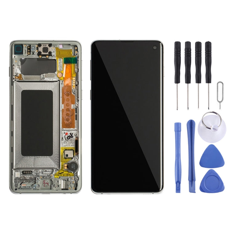 Schermo LCD con digitalizzatore e cornice per Galaxy S10 4G