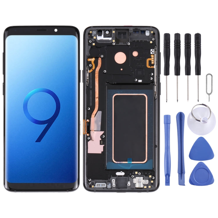 Schermo LCD e digitalizzatore con cornice per Galaxy S9