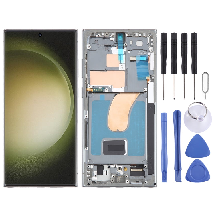 Schermo OLED completo con cornice per Samsung Galaxy S23 Ultra 5G