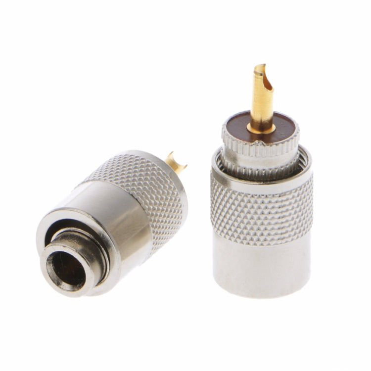 Connettore UHF maschio PL-259 in ottone per cavo RG8X - immagine 4