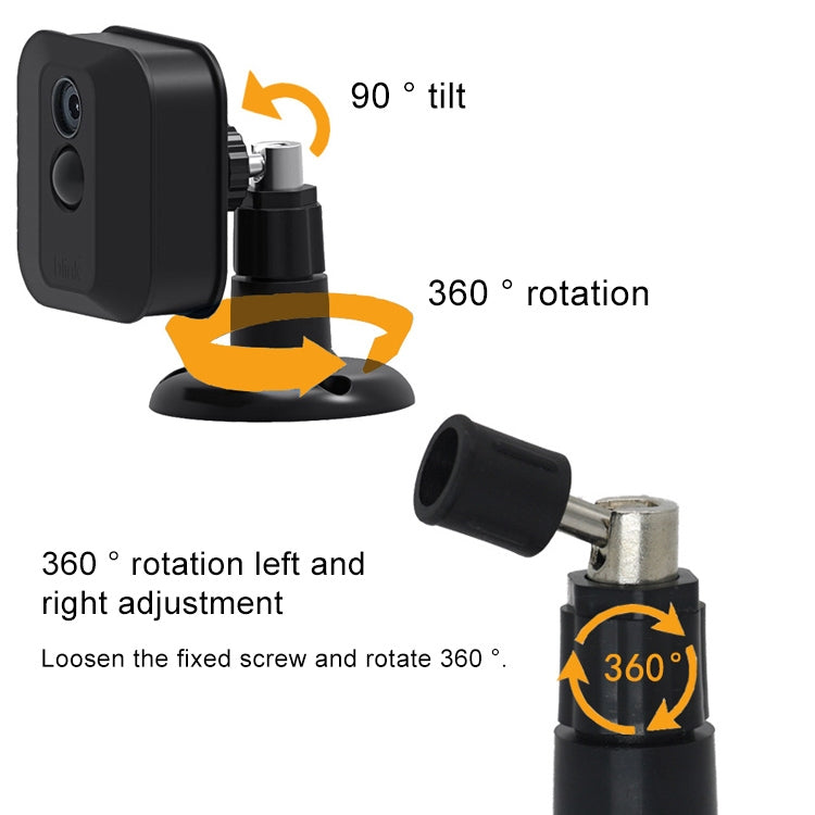 Staffa da parete per videocamera CCTV in ABS, rotazione 360° - immagine 5
