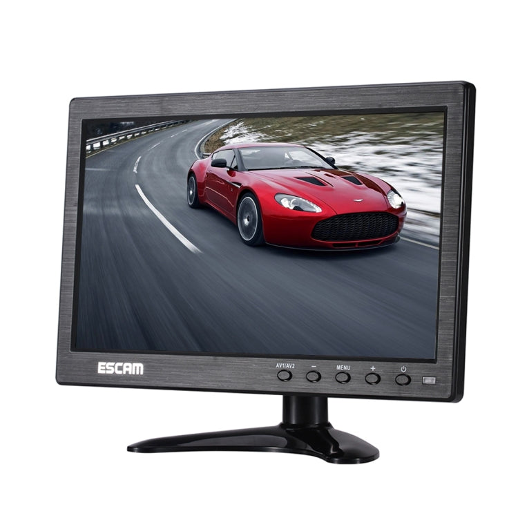 Monitor ESCAM T10 10" LCD TFT 1024x600 con VGA HDMI USB