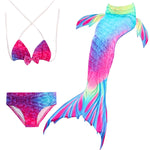 Costume da bagno sirena bambini 3 pezzi taglia 110