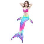 Costume da bagno sirena bambini 3 pezzi taglia 110