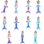 Costume da bagno sirena bambini 3 pezzi taglia 110