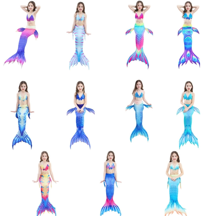 Costume da bagno sirena bambini 3 pezzi taglia 110