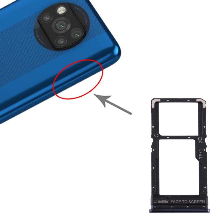 Vassoio scheda SIM e micro SD per Xiaomi Poco X3