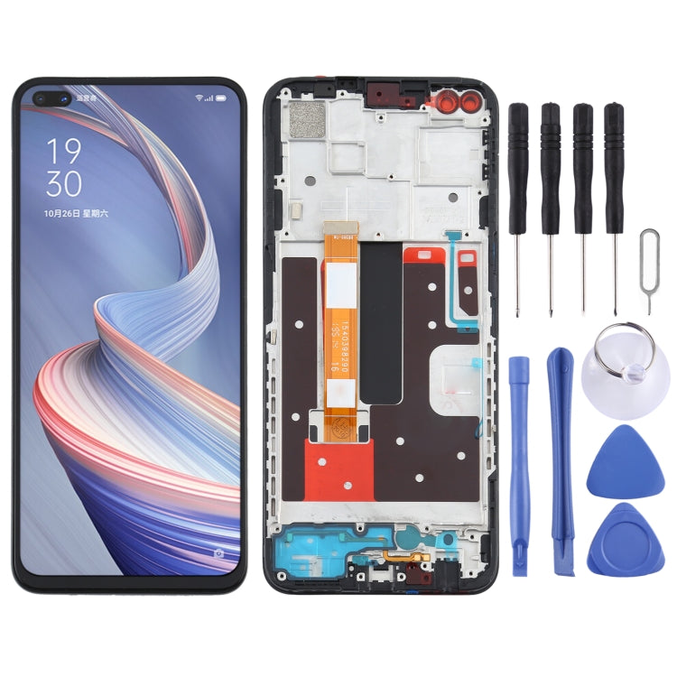 Schermo LCD e digitalizzatore con cornice per OPPO A92s Reno4 Z