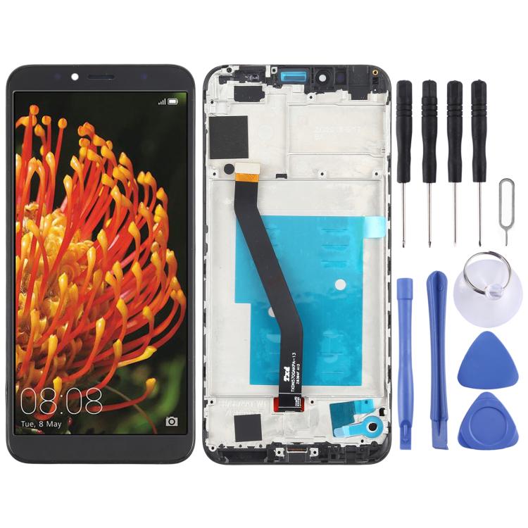 Schermo LCD e digitalizzatore assemblato completo con cornice per Huawei Y6 2018