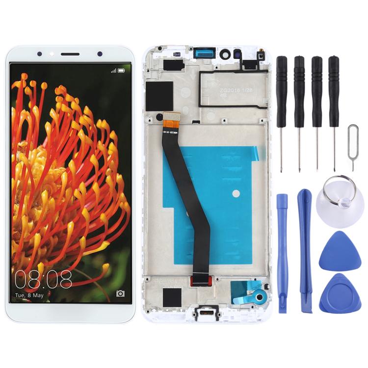 Schermo LCD e digitalizzatore assemblato completo con cornice per Huawei Y6 2018