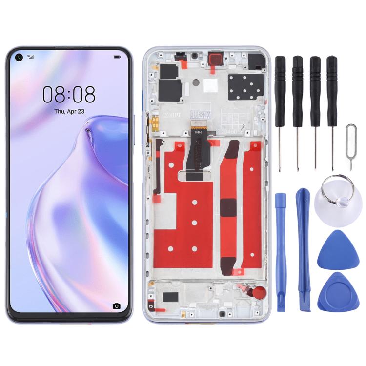 Display LCD con digitalizzatore e cornice per Huawei P40 Lite 5G - immagine 6