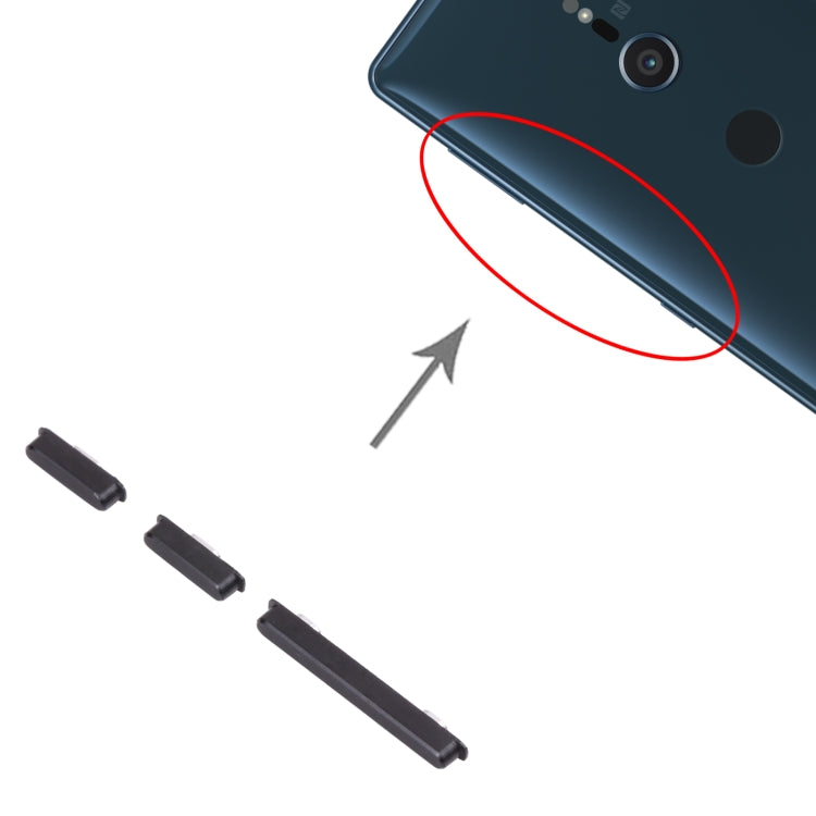 Pulsante di accensione e controllo volume per Sony Xperia XZ2 Compact nero