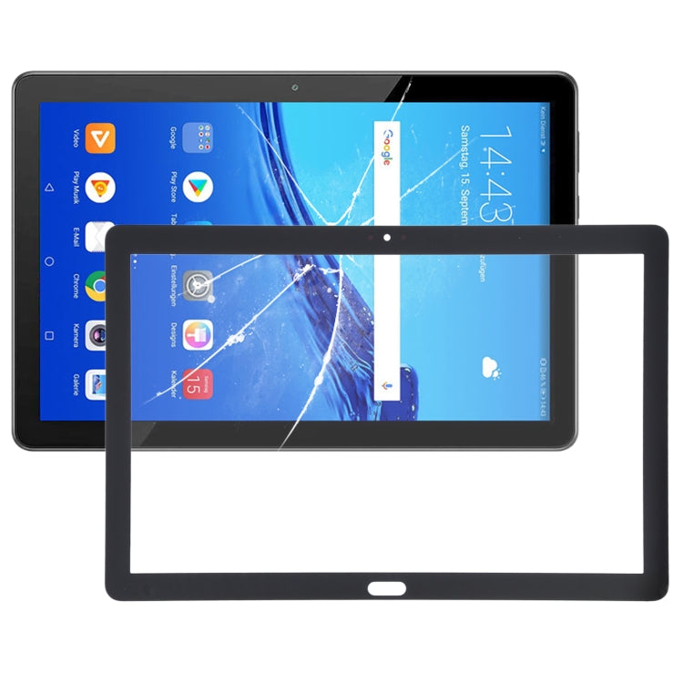 Lente in vetro esterna per Huawei MediaPad T5 LTE, nera