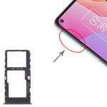 Vassoio SIM e Micro SD ricambio per TCL 10L 10 Lite Silver