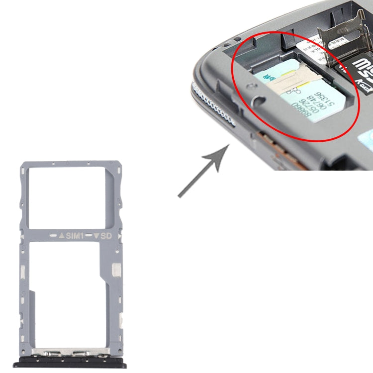 Vassoio scheda SIM e micro SD per T-Mobile Revvl 4+