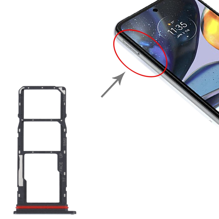 Vassoio scheda SIM e micro SD per Motorola Moto G22