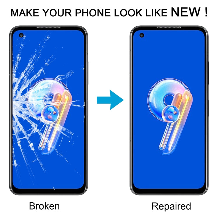 Lente vetro esterna schermo per ASUS ZenFone 9 con adesivo OCA