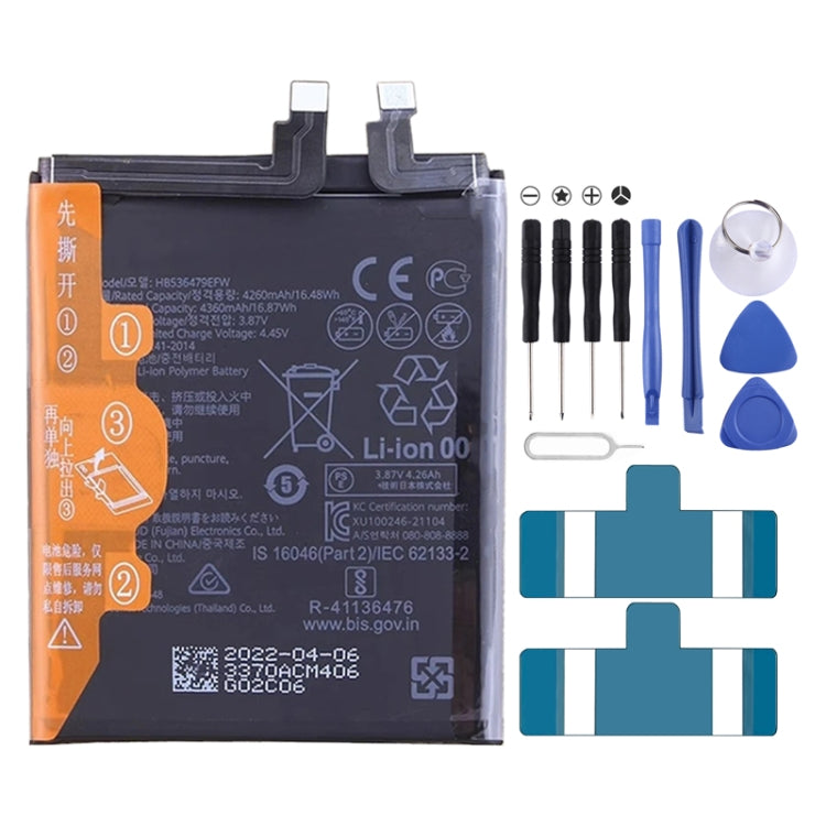 Batteria di ricambio per Huawei P50 Pro JAD-AL00 JAD-AL60 4360mAh