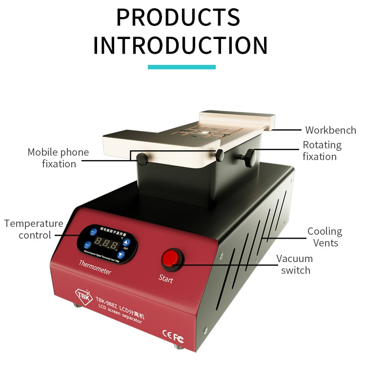 Separatore manuale con pompa per LCD 7 pollici TBK-988Z