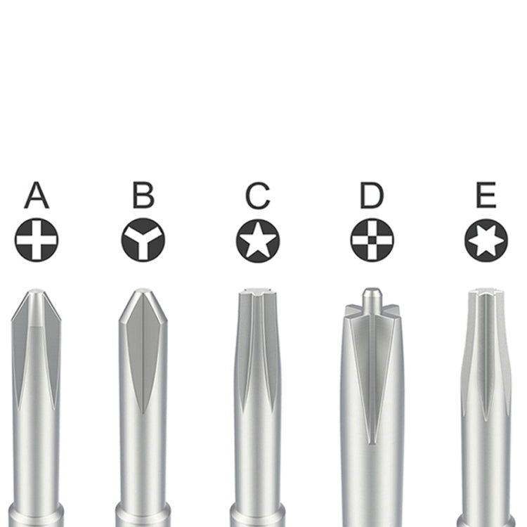 Cacciavite 5 in 1 con manico in alluminio antiscivolo