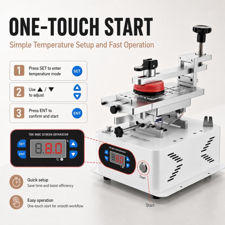 Separatore LCD TBK 988C per rimozione del telaio centrale - immagine 8