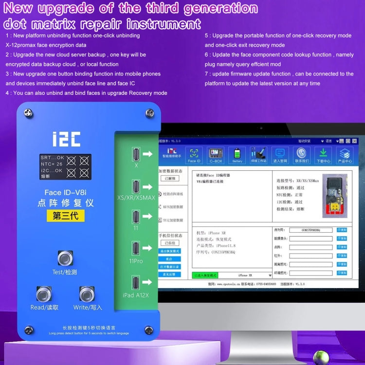 Programmatore riparazione Face ID i2C IFace-V8i per iPhone